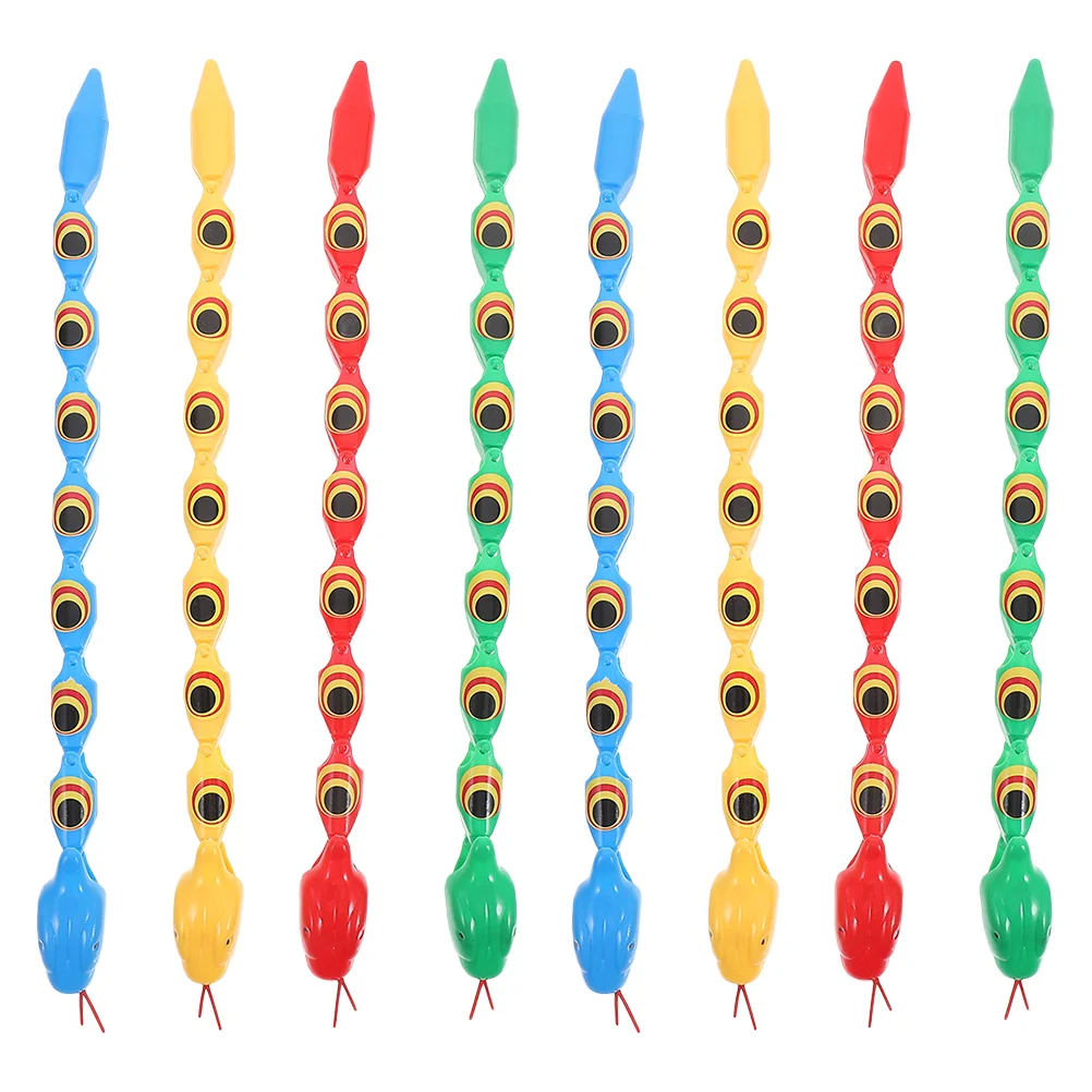 8 Pcs Snake Toy Toys Kids Realistic Prank Tricky Reptile Fake Prop Spoof Party Favors