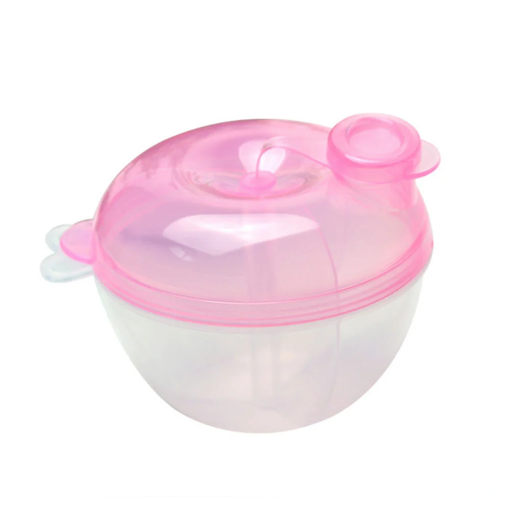 

Portable Powder Dispenser 3 Grid Baby Food Storage Box Compact Large Capacity Sealed Design Not Microwave Safe