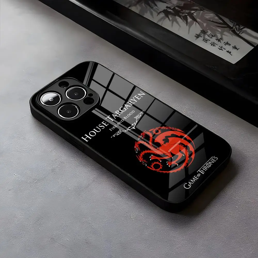 Set G-Game Of T-Thrones Phone Case For IPhone 17 Pro Max 16 15 14 Pro Max 13 11 X Xs Xr 8 7Plus Glass Cover