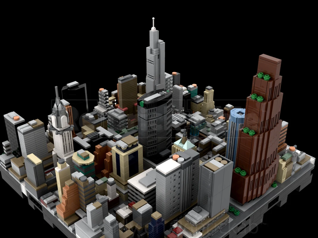 Nuovo prodotto squisito MOC Building Blocks Street View Modello architettonico New York City Giocattolo modulare per bambini Regalo Set fai da te