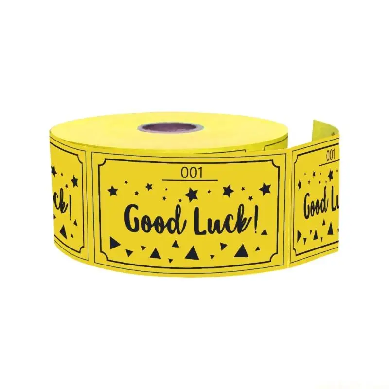 500Pcs Giveaway Ticket Roll Paper Numbered Entry Tickets with Reverse Contact Lines for Registration, Prize Entry, and School