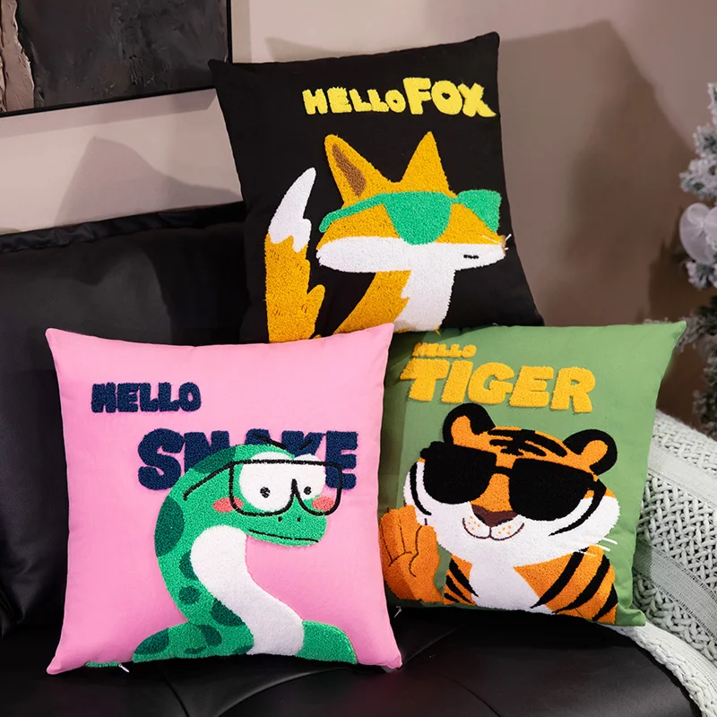 Zwierzęta Panda wąż lampart poduszka na sofę dekoracyjne poszewki na poduszki poduszki poszewki na poduszki 35cm/45cm do salonu, kanapy