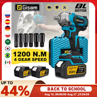 Gisam 1200N.M Brushless Electric Impact Wrench 1/2 inch Screwdriver Cordless Electric Wrench Tools for Makita 18V Battery Pins