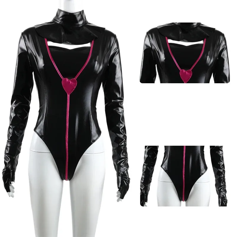 DY20エンジェルダストコスプレファンタジーアニメ漫画ホテル変装コスチューム手袋蝶ネクタイピンクドレス衣装女性ハロウィンroleplay25