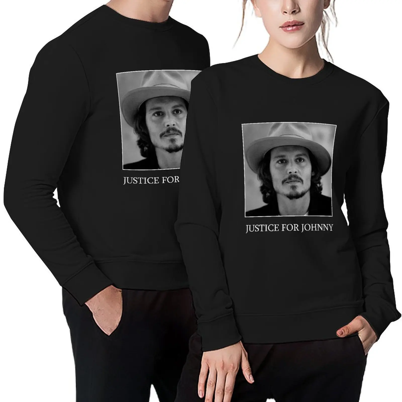 

JUSTICE FOR JOHNNY Pullover anime clothes aesthetic clothing tracksuit men men clothes graphic sweatshirts