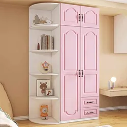 Rosa duas portas guarda-roupa organizador de roupas estilo coreano guarda-roupa de madeira verão resistente Schlafzimmer Schrank móveis de salão de beleza