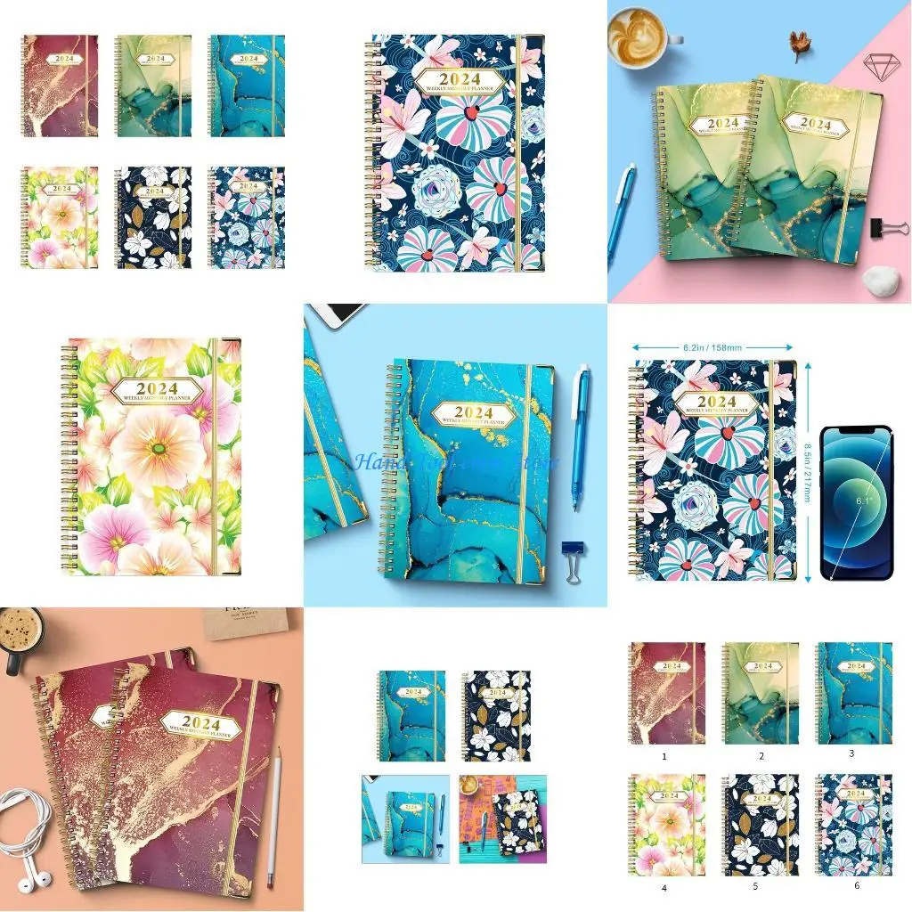 

H37F 2024 Desk Calendar, 12 Month Desk Calendar Monthly Calendar Combo, 2024 Highlight Holidays Planning Calendar Thick Paper