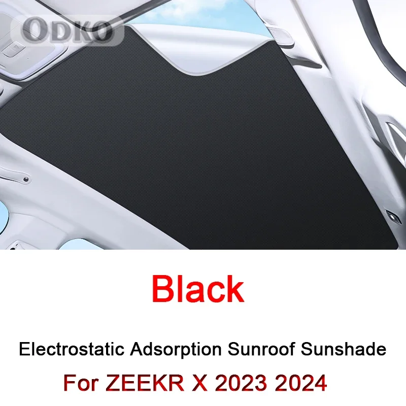 Car Electrostatic Adsorption Sunroof Sunshade Cover For ZEEKR X 2023 2024 2025 Heat Insulation Skylight Sticker Auto Accessories