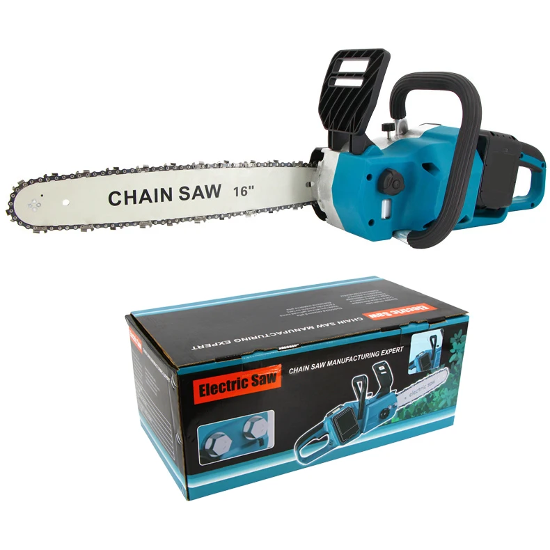 High Quality 16-Inch Cordless Wood Cutting Machine Garden Electric Lithium Battery Power Chain Saws Industrial OEM Customizable