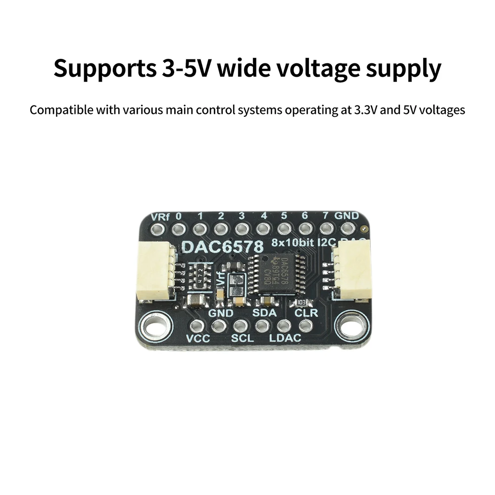8-Kanal-Programmierbares DAC-Modul, Hochleistungs-I2C-Digital-Analog-Wandler mit STEMMA QT/Qwiic-Schnittstelle für Sensoren – Detail 5