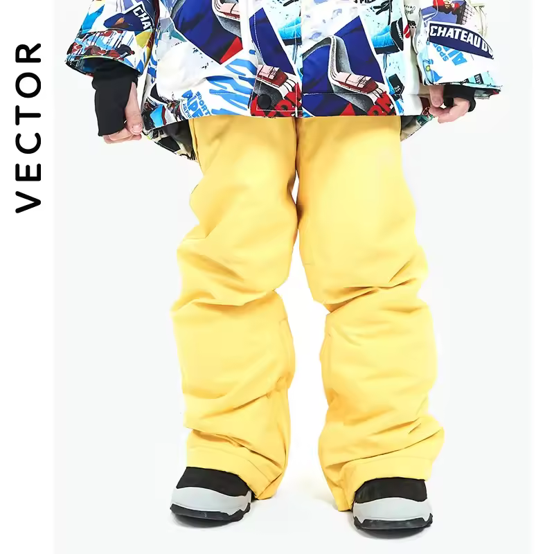 מכנסי סקי וסנובורד לילדים VECTOR - עמידים למים ורוח (בנים ובנות)
