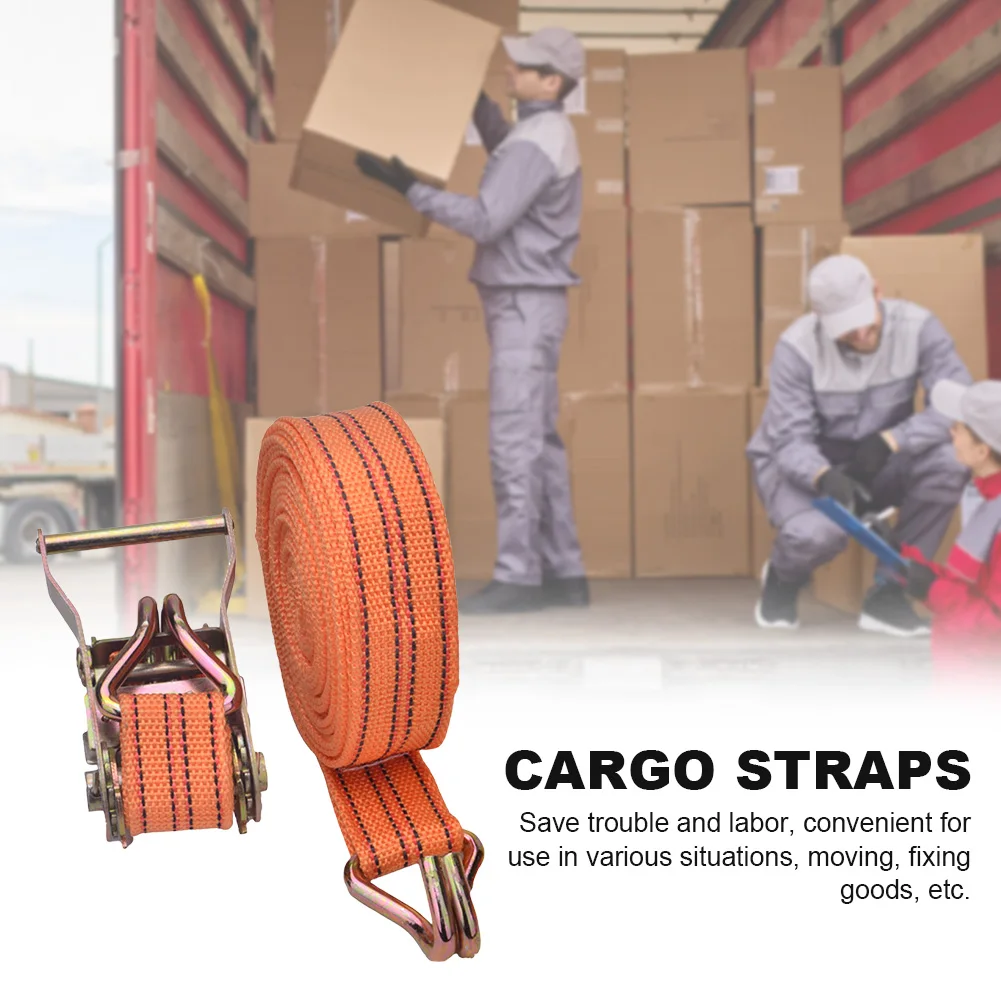 Heavy Duty Ratchet Tie Down Straps 40mm Wide 3-10M Lashing Cargo Securing Truck Transport Binding Double Hook