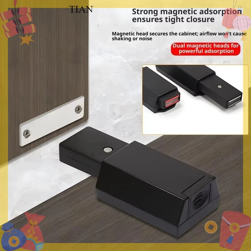 TIAN   Heavy Duty Push to Open Magnetic Hidden Cabinet Spring Closer Touch Latch Wardrobe Drawer Rebounder
