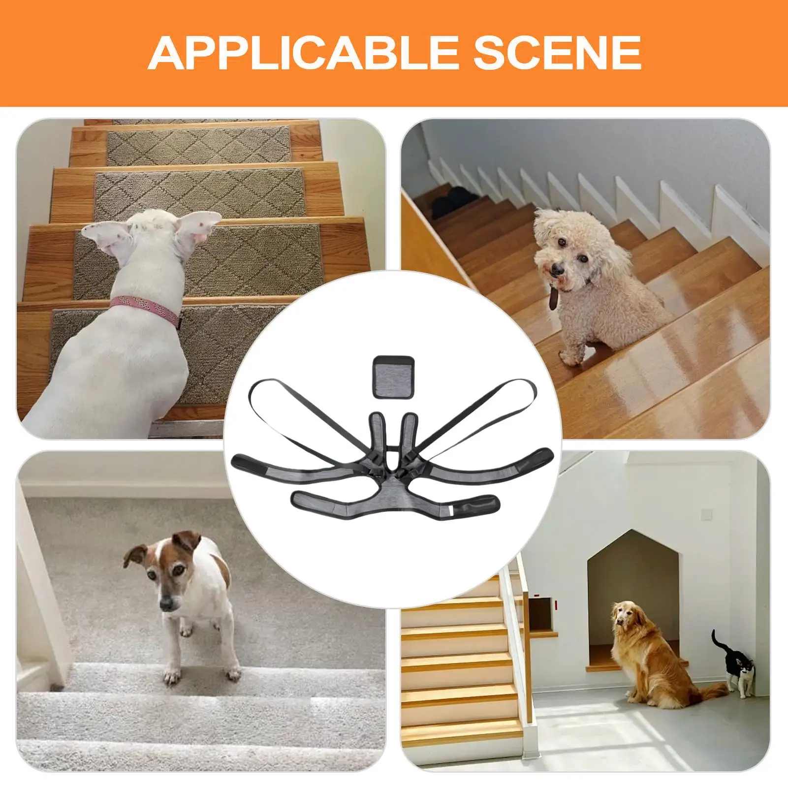 

Assistance Dog Harness With Handle Quick-Release Elastic Aid Dog Support Sling For Pet Indoor Walking Vet Visit Car Bathing