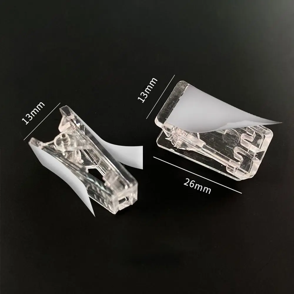 30PCS Self-Adhesive Wall Tapestry Clips Acrylic Transparency Hanging Spring Clips Poster Photo Wall Photo Clips