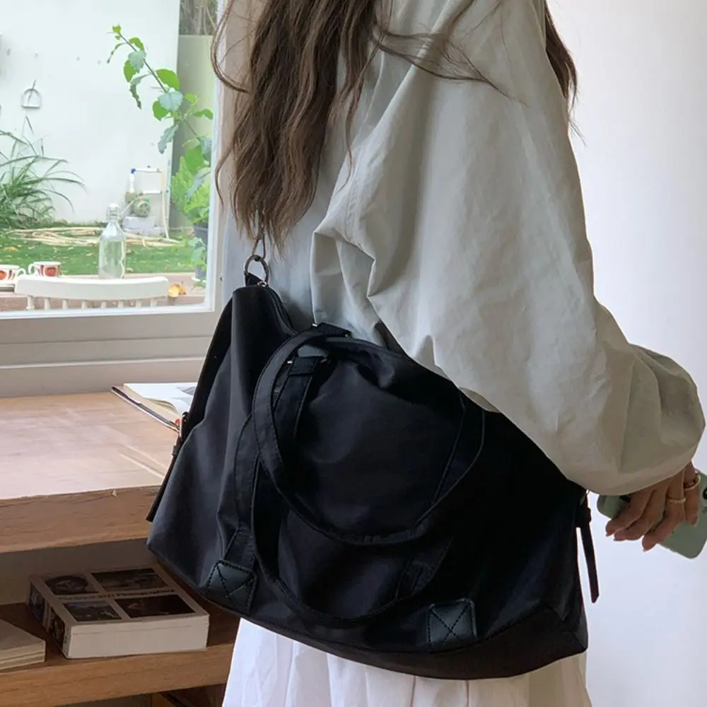 حقيبة أمتعة سفر كاجوال مقاومة للماء بسعة كبيرة حقيبة ظهر كاجوال من النايلون للتنقل حقيبة كتف بسيطة ملابس الشارع #3