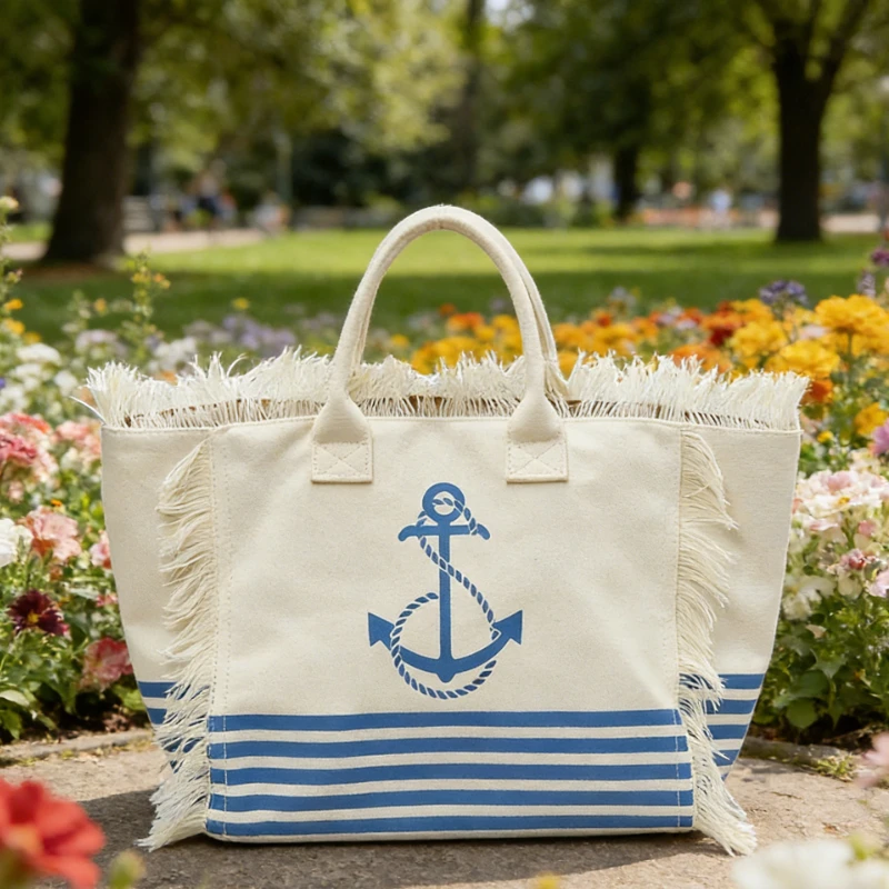 

Холщовые сумки-тоут большой емкости без молнии, высокое качество, новинка 2026, простые универсальные женские сумки на плечо с кисточками