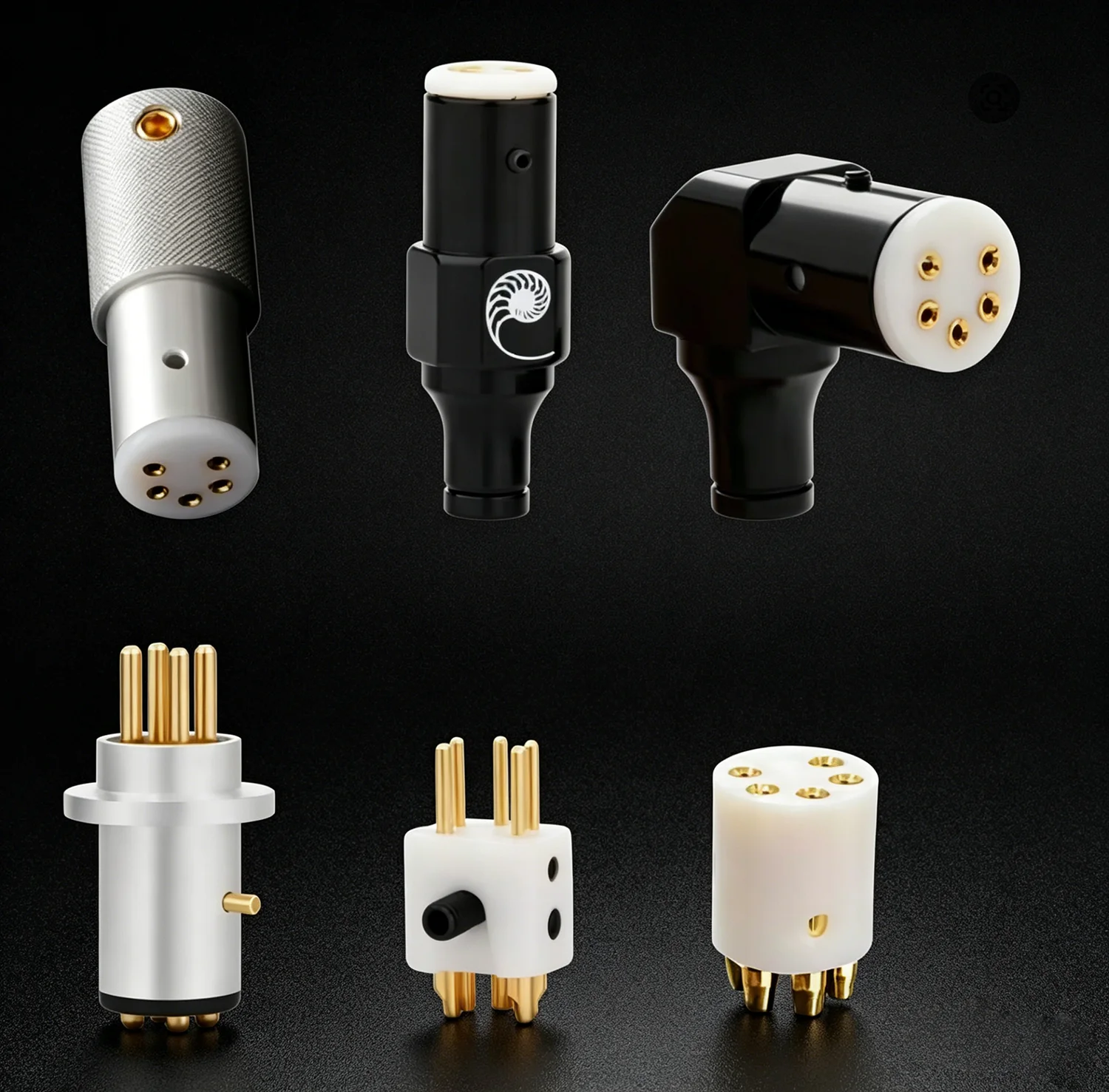 Conector DIN de 5 Pinos 90 Graus para Toca-Discos LP, Gravadores e Braços de Toca-Discos - Plugue Jack de Vinil