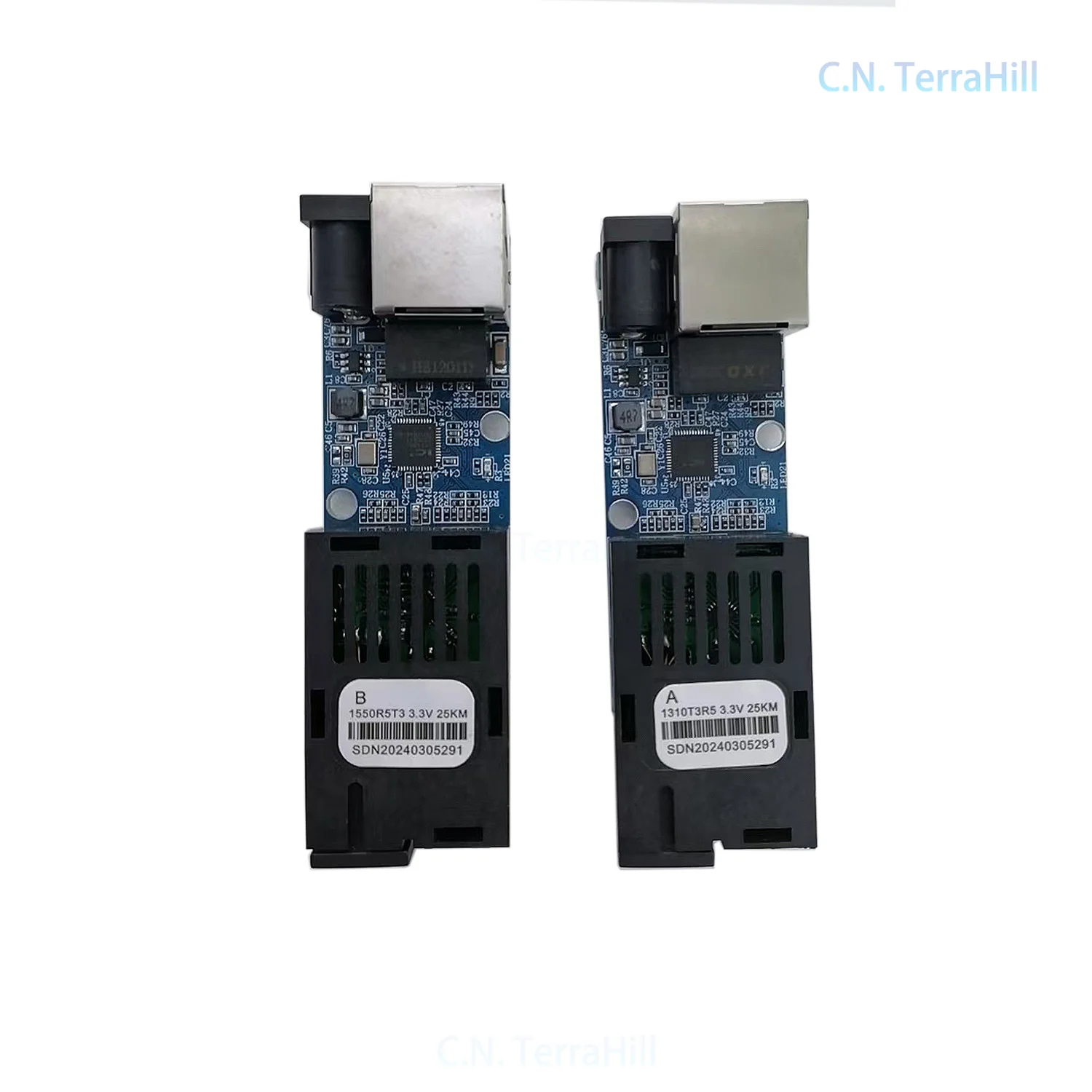 Mini Gigabit Fiber Media Converter Board 1 Port SC Single Mode Single Fiber 100M PCBA Optical Transceiver