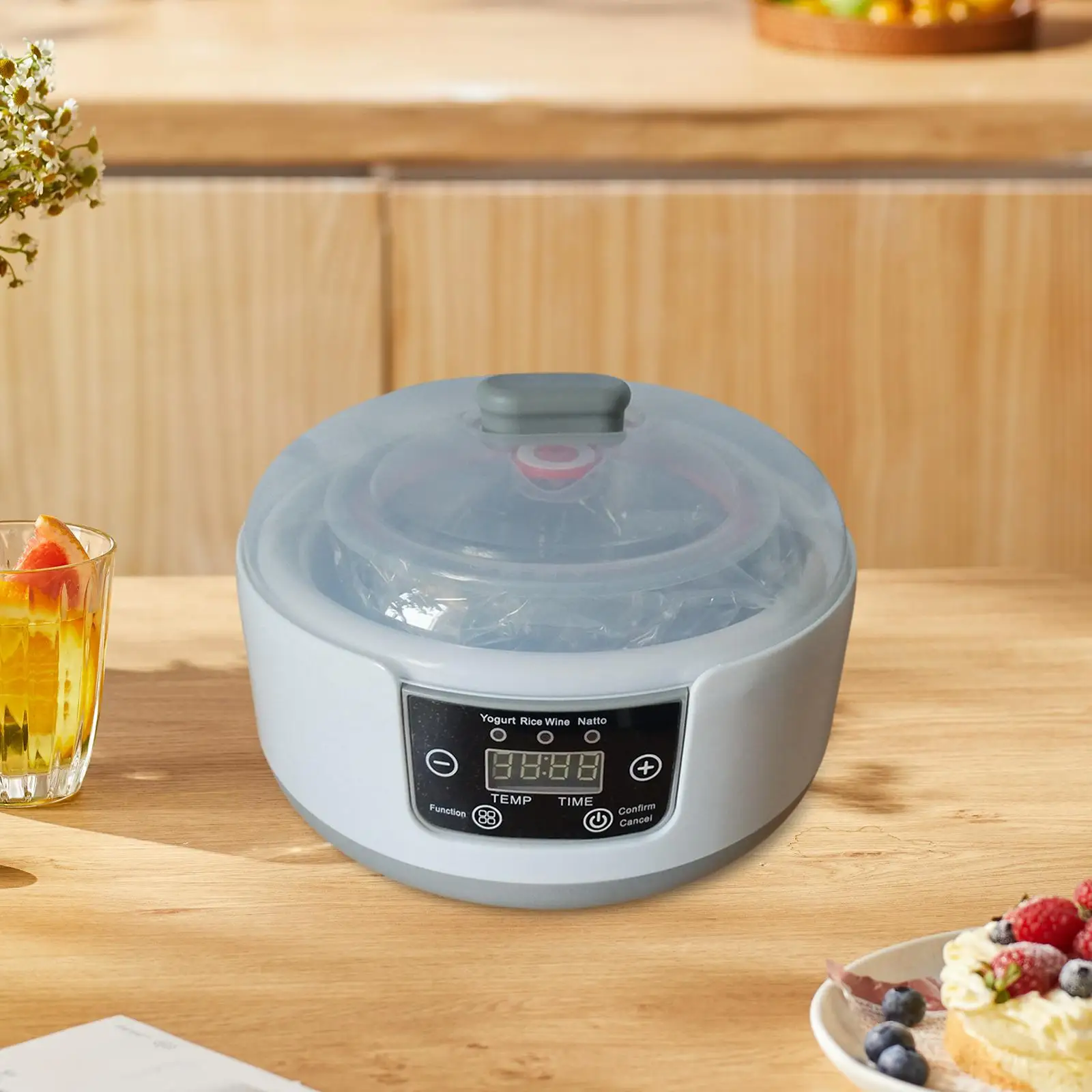 Automatische Joghurt Maker Geräuscharm Multifunktionale Selbstgemachte DIY Haushalt Edelstahl Innen Topf Elektrische Joghurt Maschine