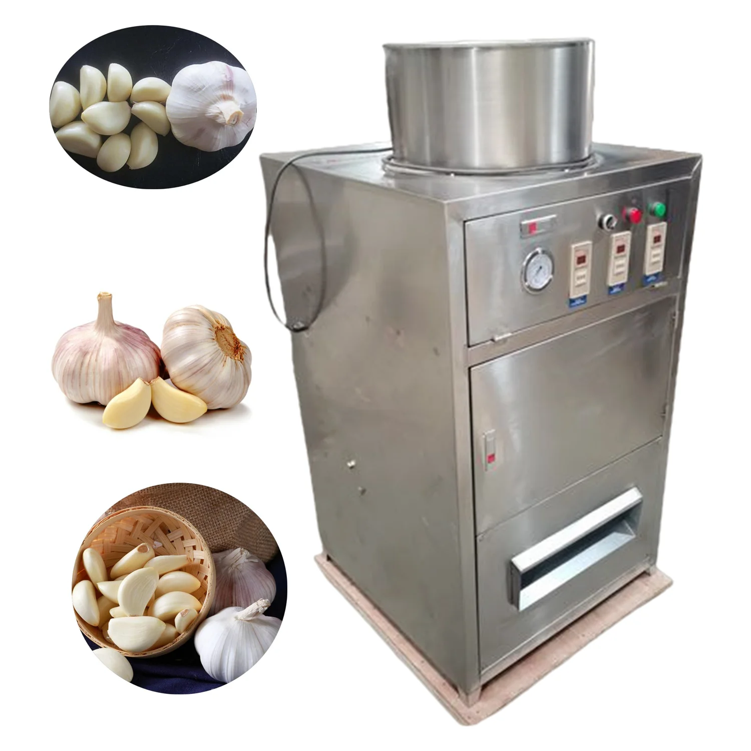 

200kgh 400/h 600/h 1000/h Automatic Chain Driven Garlic Peeler Industrial Peeling Machine