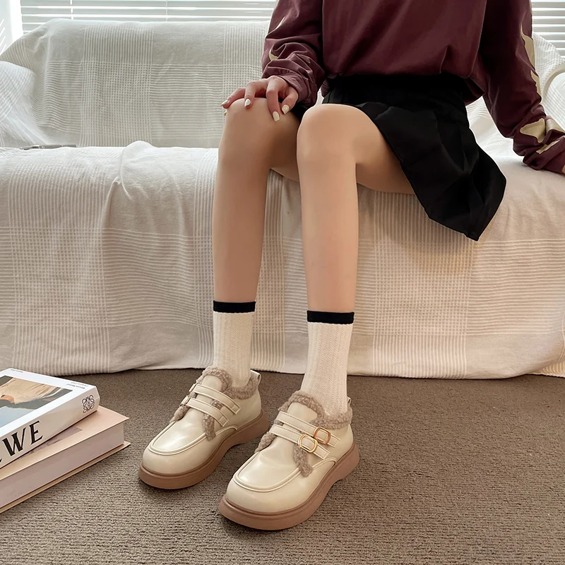 

2025 NEW Women's Lined Comfortable Cotton ShoesRubber Outsole Round Toe Casual Fashion Fall Winter Cotton Shoes