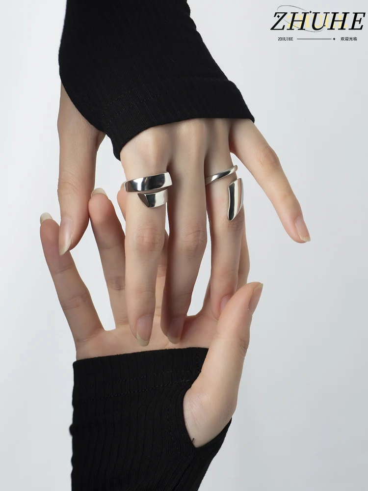 

Statement Irregular Silver Ring for Women Edgy Geometric Design Ring Trendy Jewelry for Fashionistas
