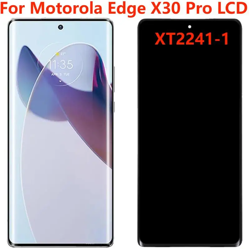 

6,7 "оригинальный для Motorola Moto Edge X30 Pro XT2241-1 ЖК-дисплей с рамкой, сенсорный экран, панель в сборе, дигитайзер, дисплей