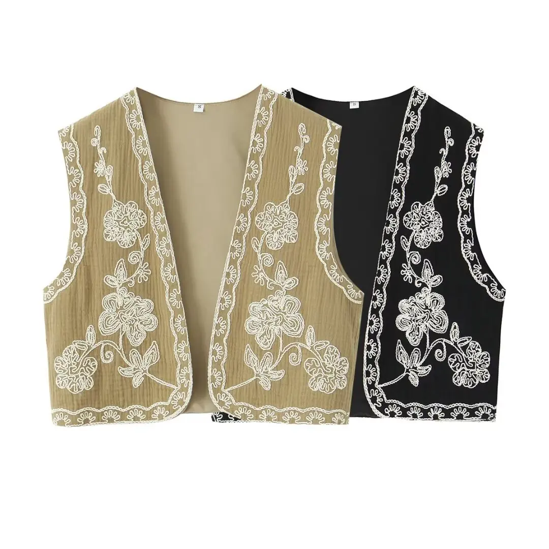 

Женский винтажный жилет с V-образным вырезом, без рукавов