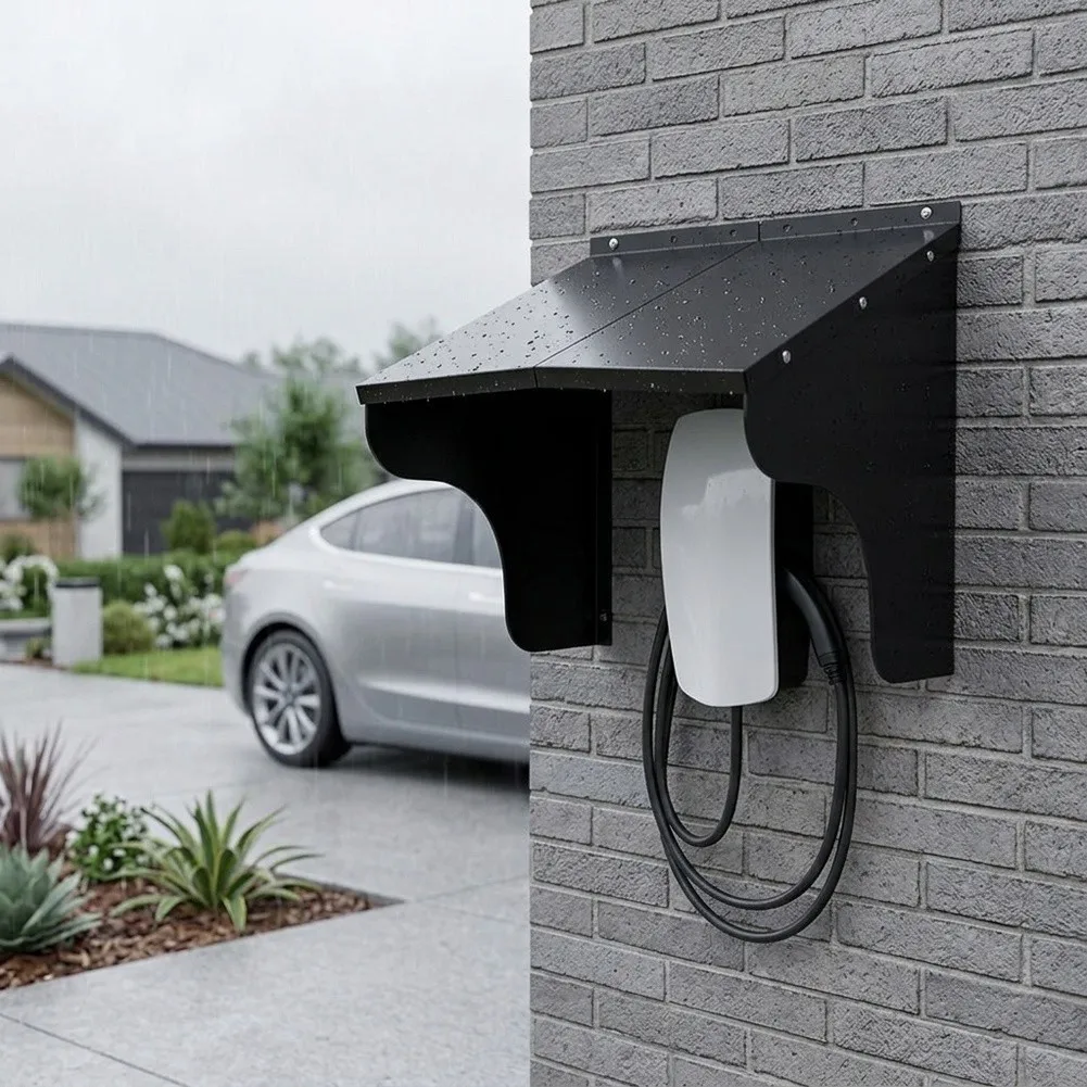 Aluminum Car Protective Roof Cover for EV For Charging Station with Drainage Design to Prevent Water Accumulation and Sun Damage
