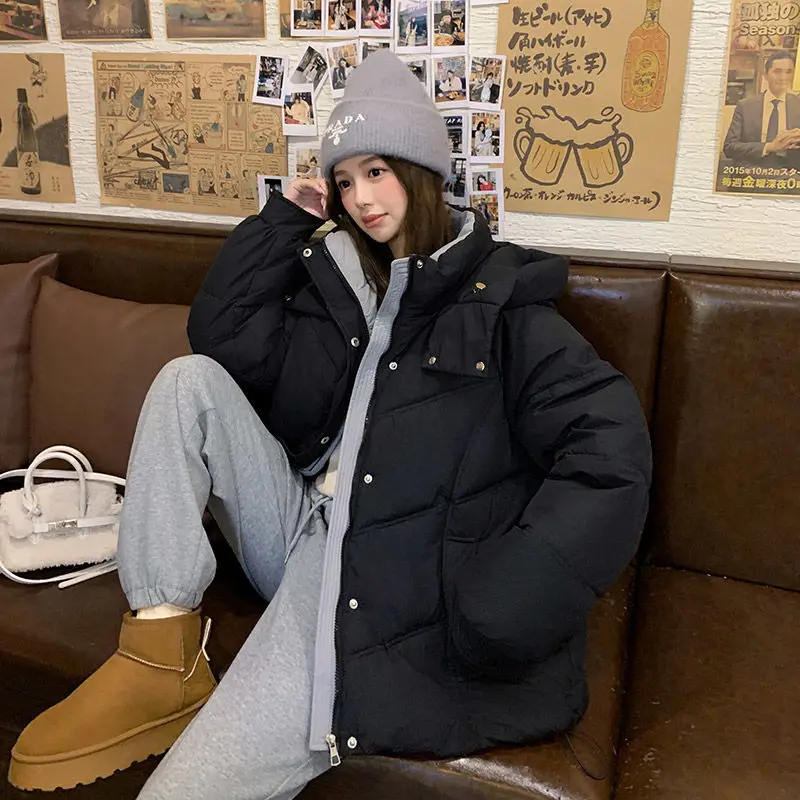 Women's Clothing Short Style Cotton Coat Winter New Style Loose Fit Thickened Petite Cotton Jacket Bread Coat Cold Protection