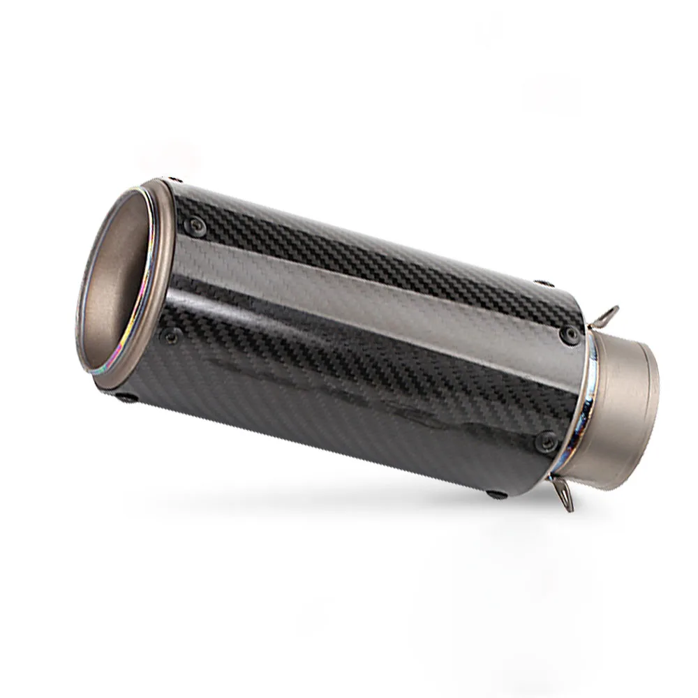 

STLF Universal Motorcycle Exhaust Muffler Pipes 51mm/60mm Dirt Bike Exhaust Titanium Alloy Carbon Fiber Muffler for PCX NMAX ADV