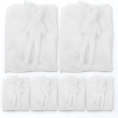 8pcs Diy Blank White Mini Soldier Parachute For Kids Outdoor Flying Painting Craft Creative Gift Children'S Play Activity Game