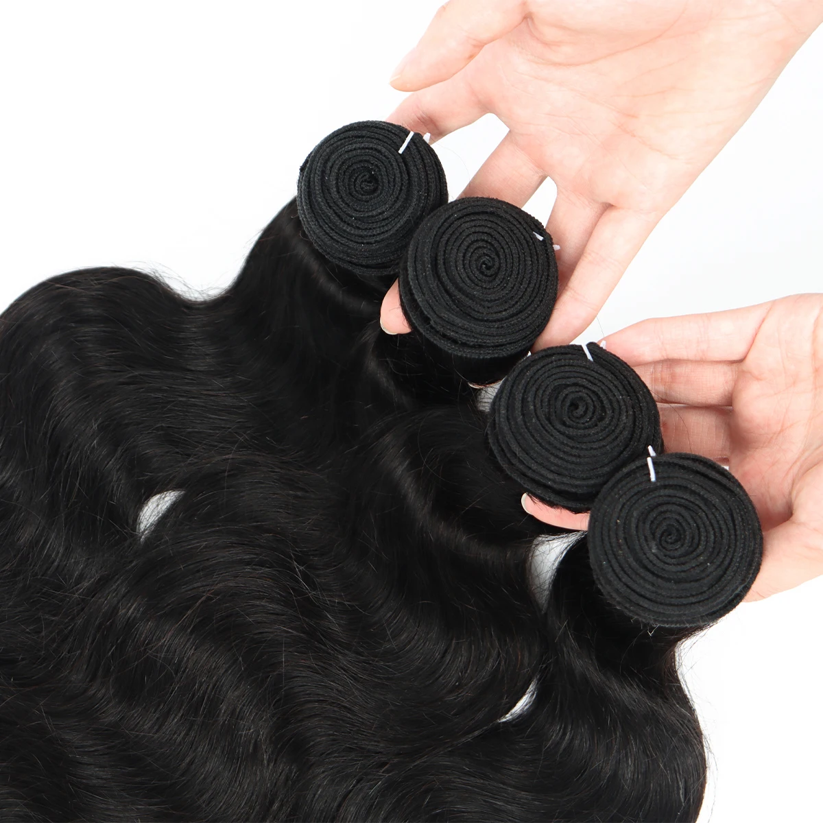 30인치, 36인치, 40인치 바디 웨이브 생인모 번들 브라질 레미 헤어 16A 100% 미가공 붙임머리 생인모 2개, 3개, 4개 묶음 여성용