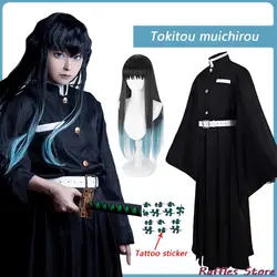 Anime Tokitou Muichirou Cosplay Costume KimonoCosplay Clothes Uniform Wig Halloween Carnival Men Costumes