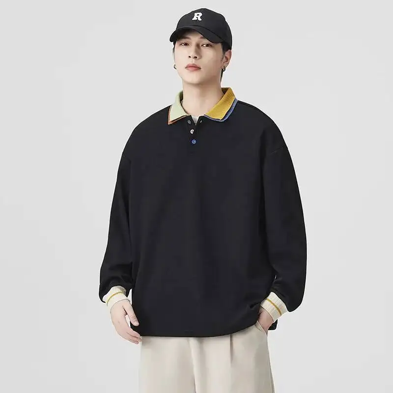 

Loose Long Sleeve Hoodie Fashionable Autumn Winter Streetwear Korean Style Trendy Print Casual Unisex Polyester Fiber