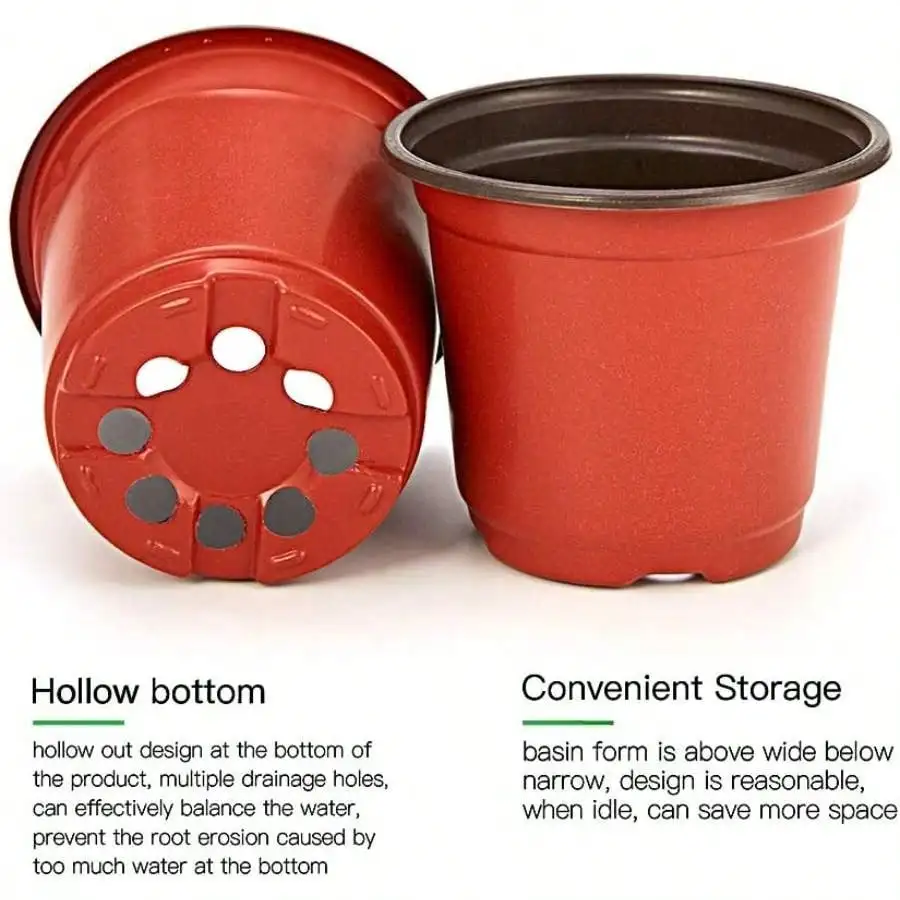- Pack 6 Inch Plastic Nursery Pots Come with Pcs Labels, Seedling Flower Plant Container and Seed Starting Pots