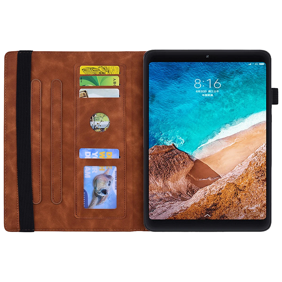 For Xiaomi MiPad 4 Plus / Mi Pad 4 Plus Flower Case 3D Leather Embossed Tablet Cover Funda for Xiaomi Mi Pad 4 8 inch Case image 4