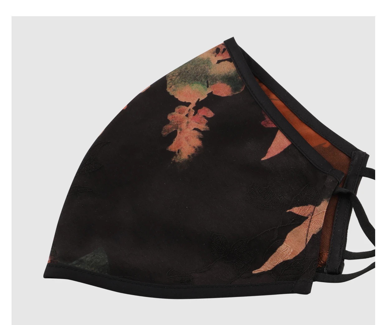 LI SILK CLOUD xiangyunsha 日焼け止めマスク、レトロプリント、快適で通気性のある再利用可能なマスク、広東ガーゼ