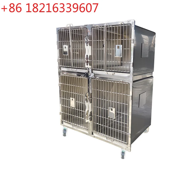 

Клетка для пациентов из нержавеющей стали для больниц для домашних животных, клетка для кисневой камеры с постоянной температурой, изолирующая клетка для разведения, будка для собак