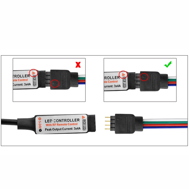 LED Strip 24key RGB Controller USB 3key Mini DC 5V 24V LED Lights Control Simpl Dimmer For 5050 Strip Lights TV Backlight 4Pin