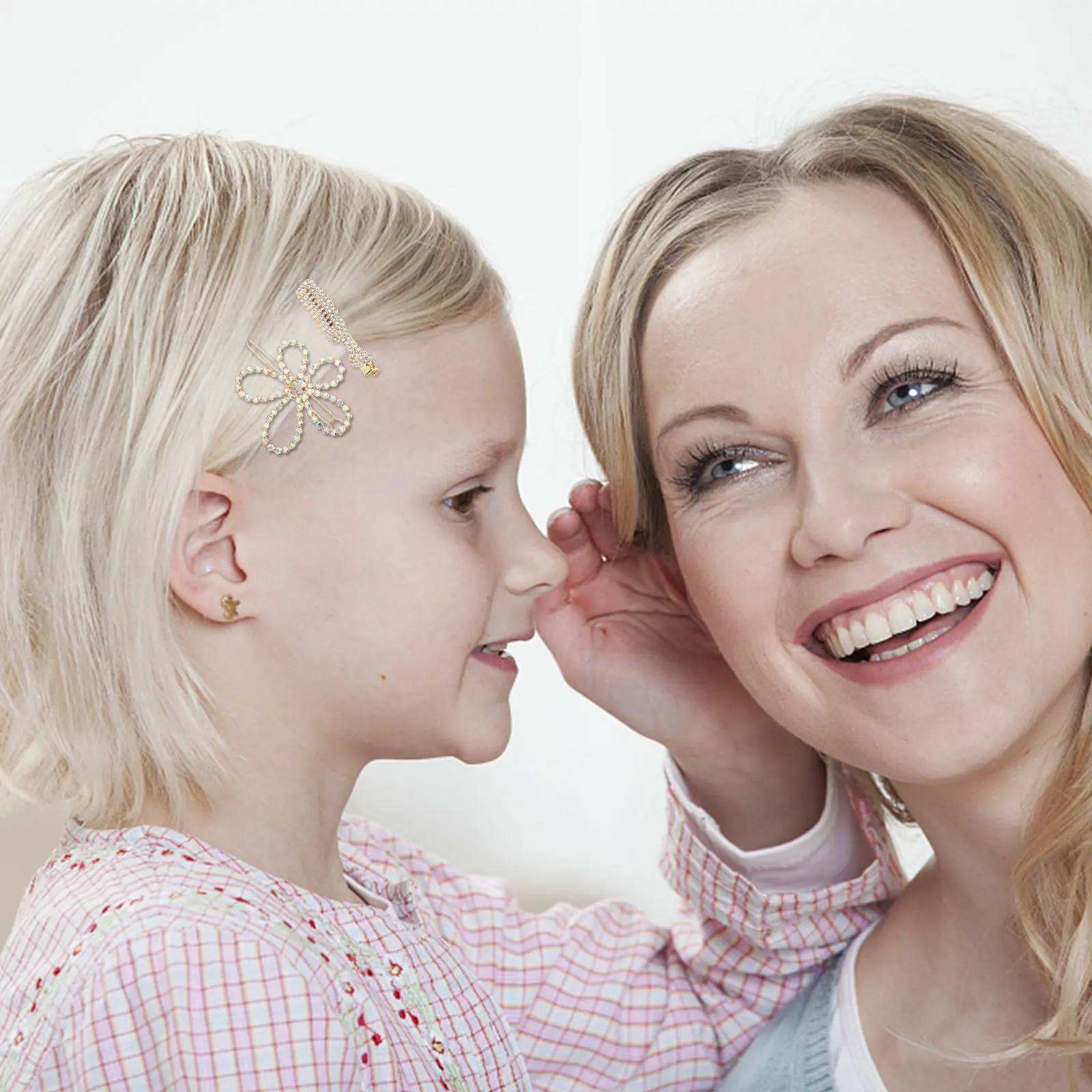 

6Pcs Pearl Rhinestone Hair Clips Elegant Flower Shape Bobby Pins for Women Girls Wedding Party Hair Accessories