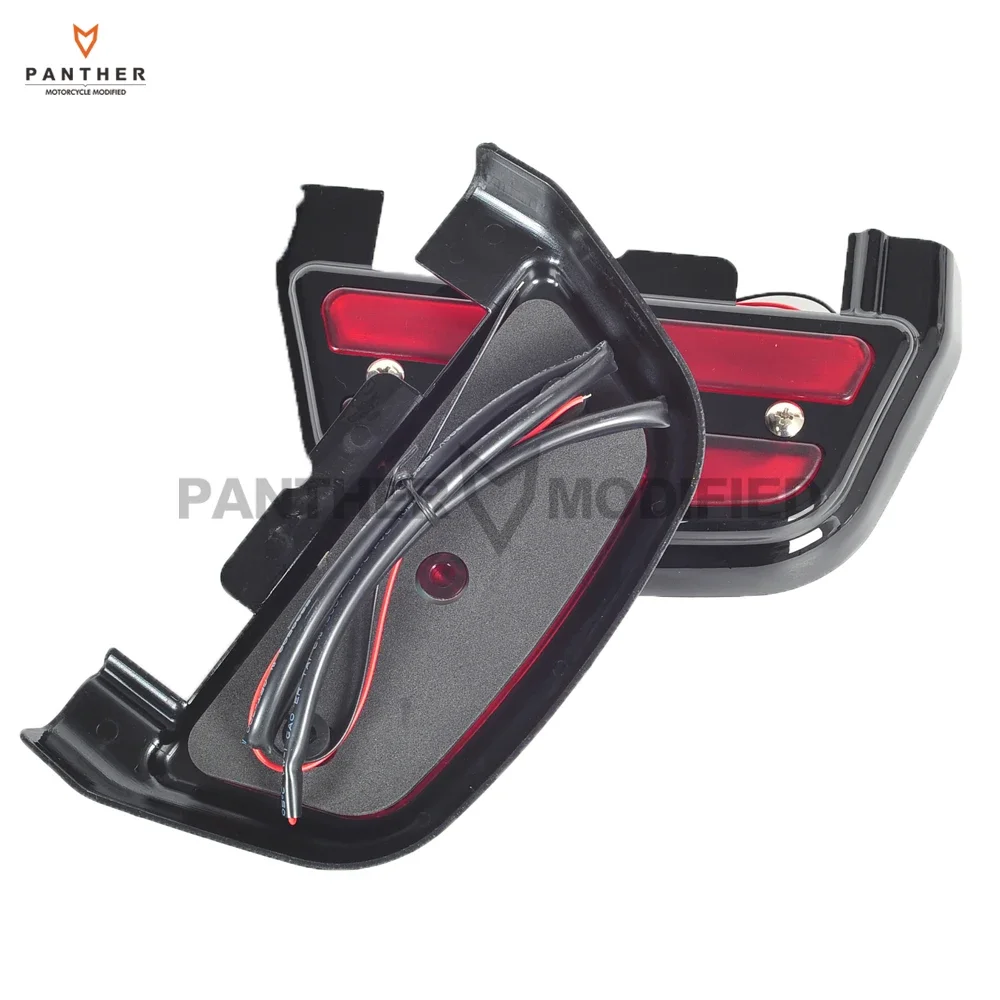 

LED Motorcycle Accessories Rear Passenger Footboard Lights Case for Harley Touring Trike Softail Models