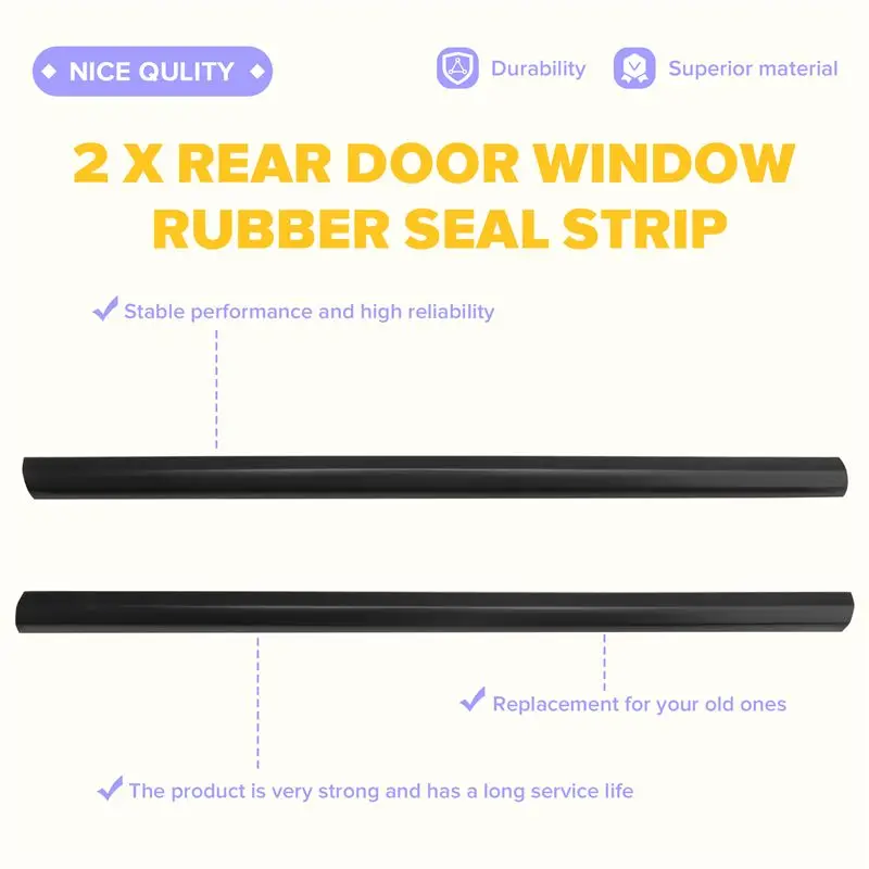 A13F-2PCS/SET Rear Side Window Rubber Strip For Great Wall Haval H3 H5 Rear Door Glass Column Decorative Strip Sealing Strip