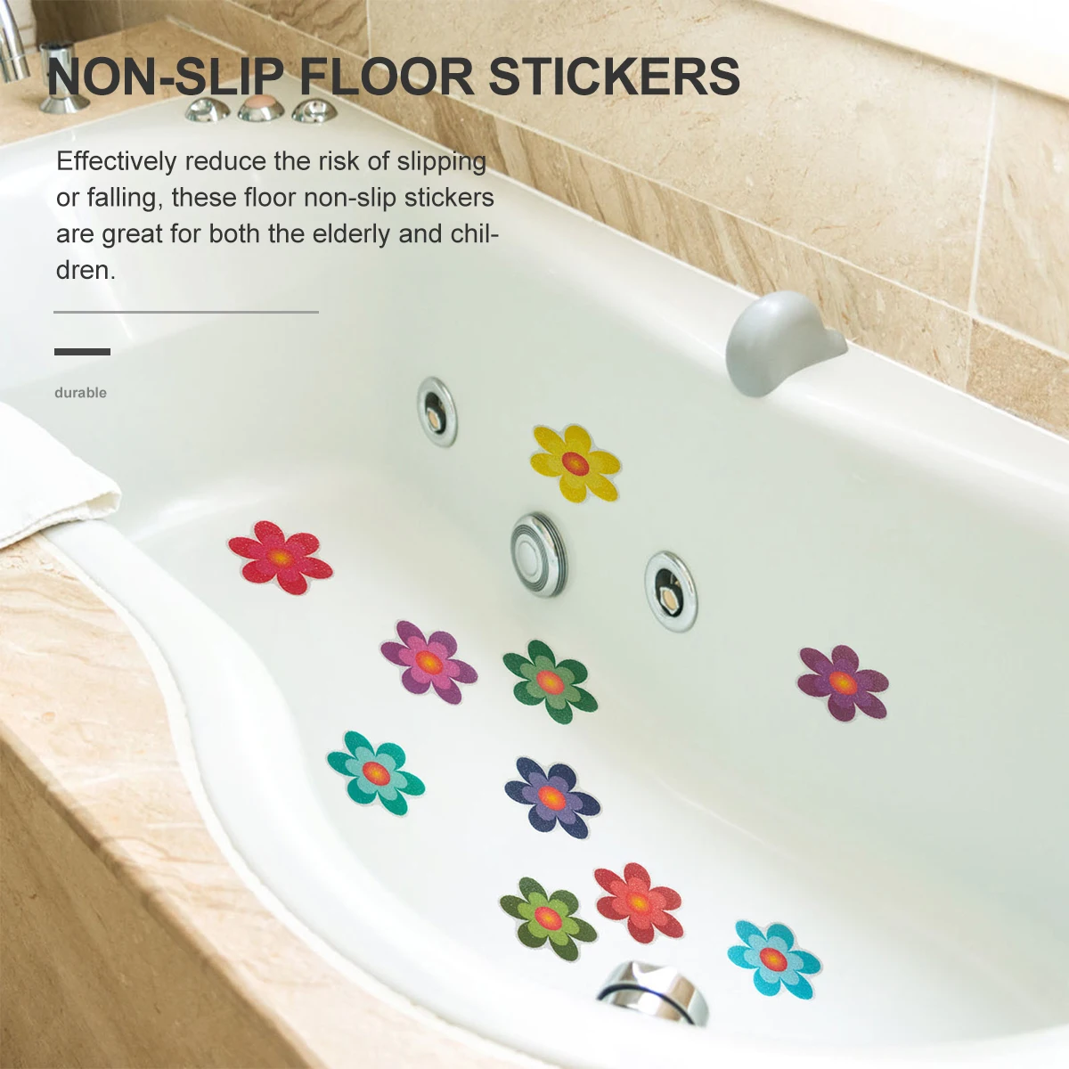 

Non slip Floor Stickers Cartoon Anti skid Sticker Pool Ground Stickers Bath Pools Stairs Bathtub PEVA PET Kitchens Bathrooms