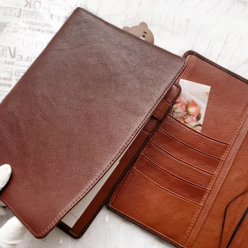 New Leather Cover Note Books Hobonichi Cousin A5 Notebook Genuine Grain Leather Planner Organizer Agenda Diary