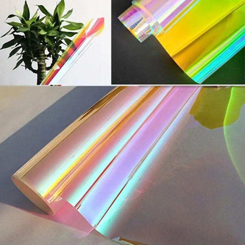 W0YC 3.3ft for Aurora AB Effect Reflective Mirror Paper Jewelry Fillings Jewelry Maki