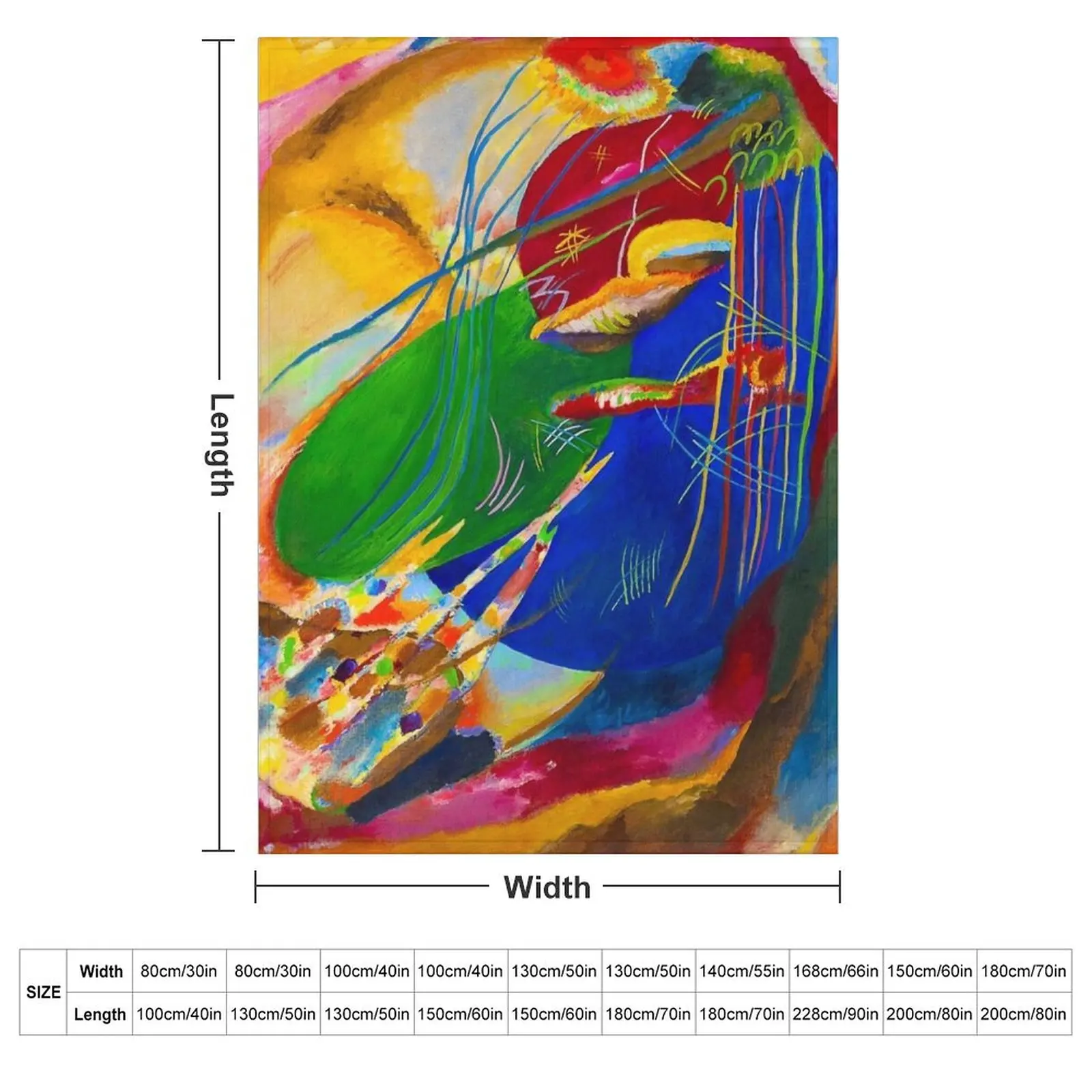 wassily kandinsky art painting, abstract art Throw Blanket halloween Extra Large Throw For Decorative Sofa Furry Blankets
