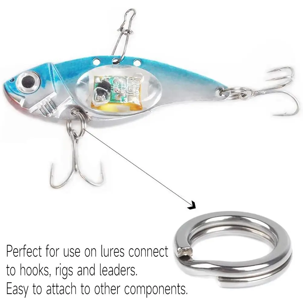 Pinces de pêche à anneau fendu avec boîte en plastique, outils de pêche en acier inoxydable, trousse à outils pour eau salée et eau douce, 5 tailles, 201 pièces