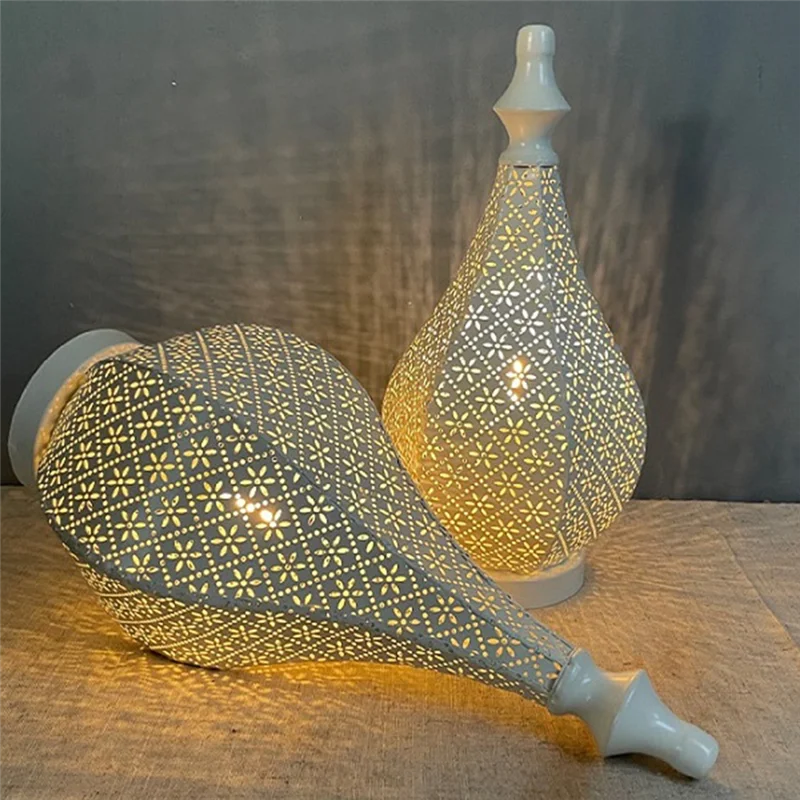 

Y42A-металлическая настольная лампа в марокканском стиле, беспроводная лампа на батарейках с гирляндой, лампочка для рождественской дома, гостиной